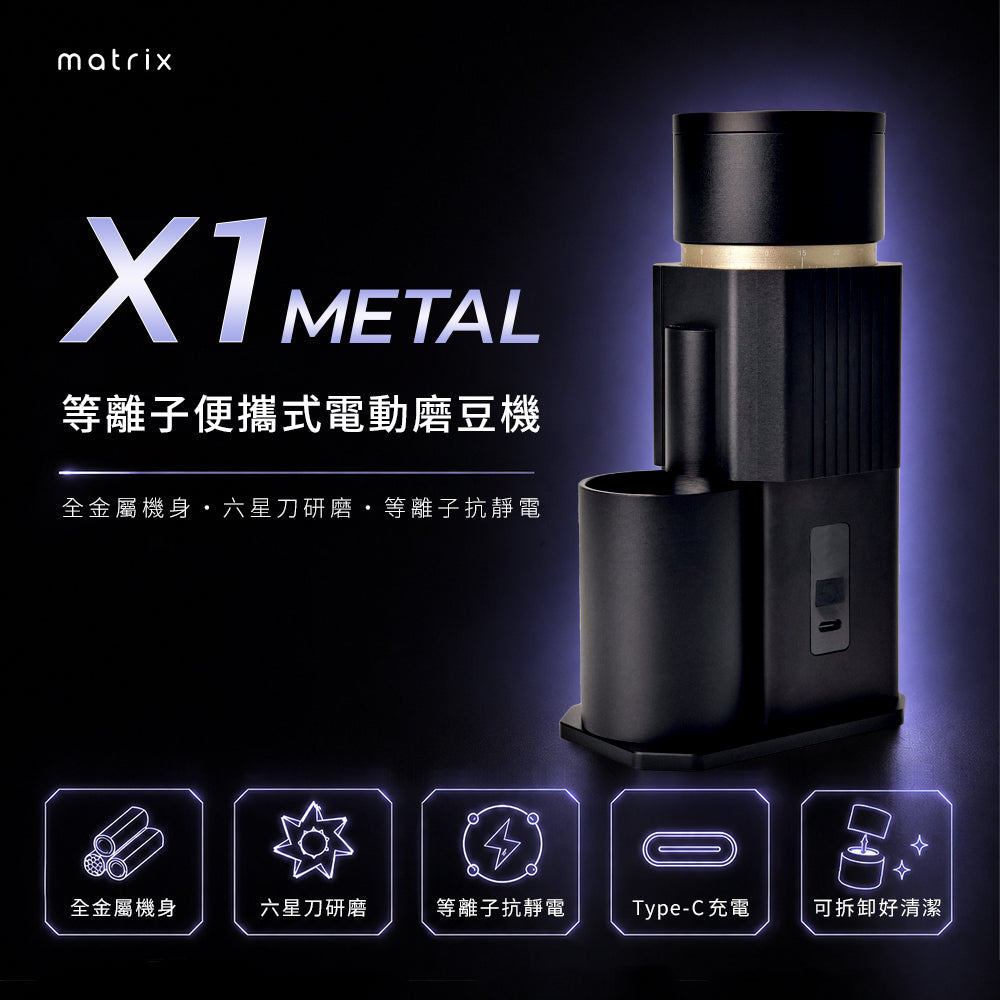 Matrix X1 Metal Portable Electric Coffee Grinder